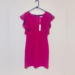 (NWT) Trina Turk. Magenta Mini/Midi dress
